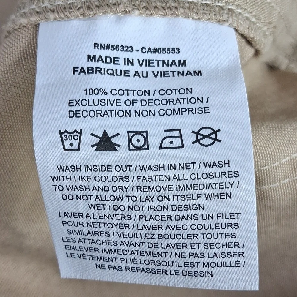 Jordan Brand Khaki Flat Front Drawstring Button & Zipper SZ SM  Cargo Pants